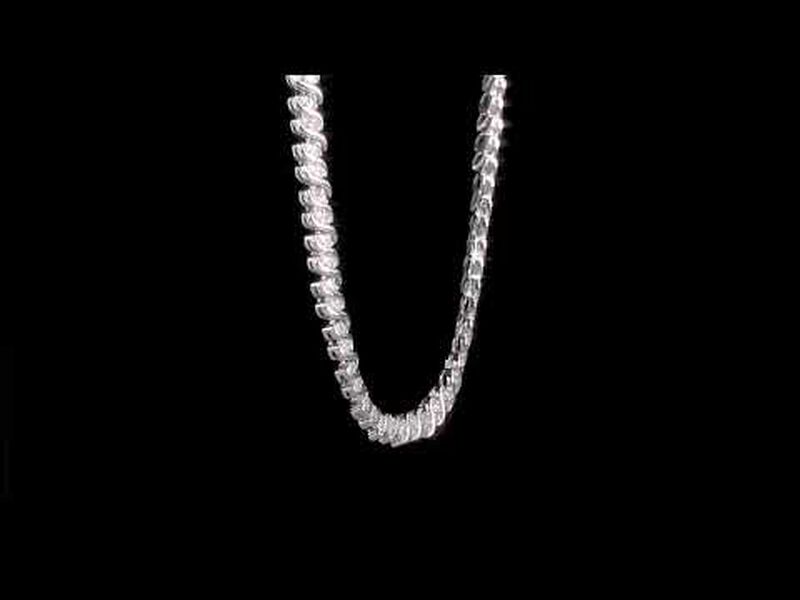 Diamond Twisted Tennis Necklace 2ctw in Sterling Silver image number null