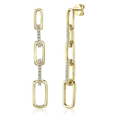 Shy Creation Diamond 5/8ctw. Fashion Earrings in 14k Yellow Gold