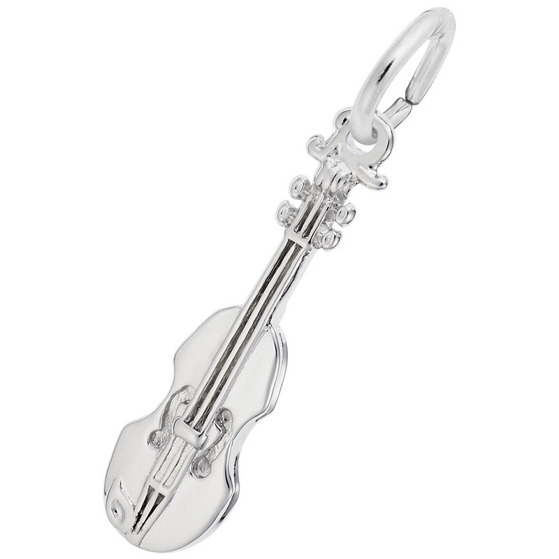 Violin Sterling Silver Charm image number null
