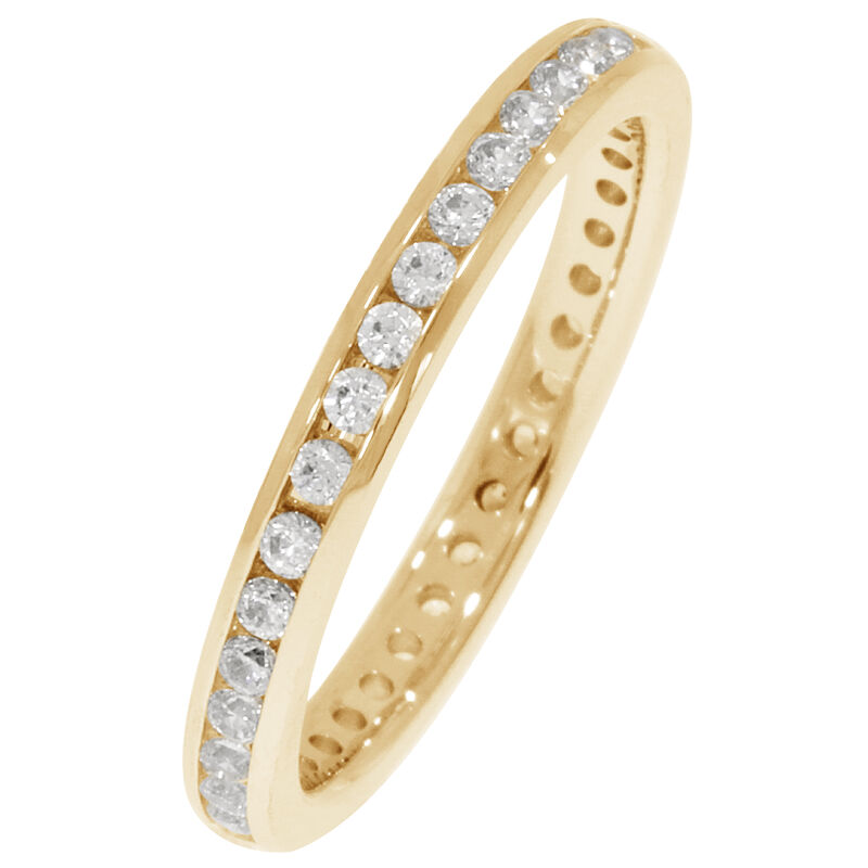Round Channel Set 1/2ctw. Eternity Band in 14K Yellow Gold (GH, SI) image number null