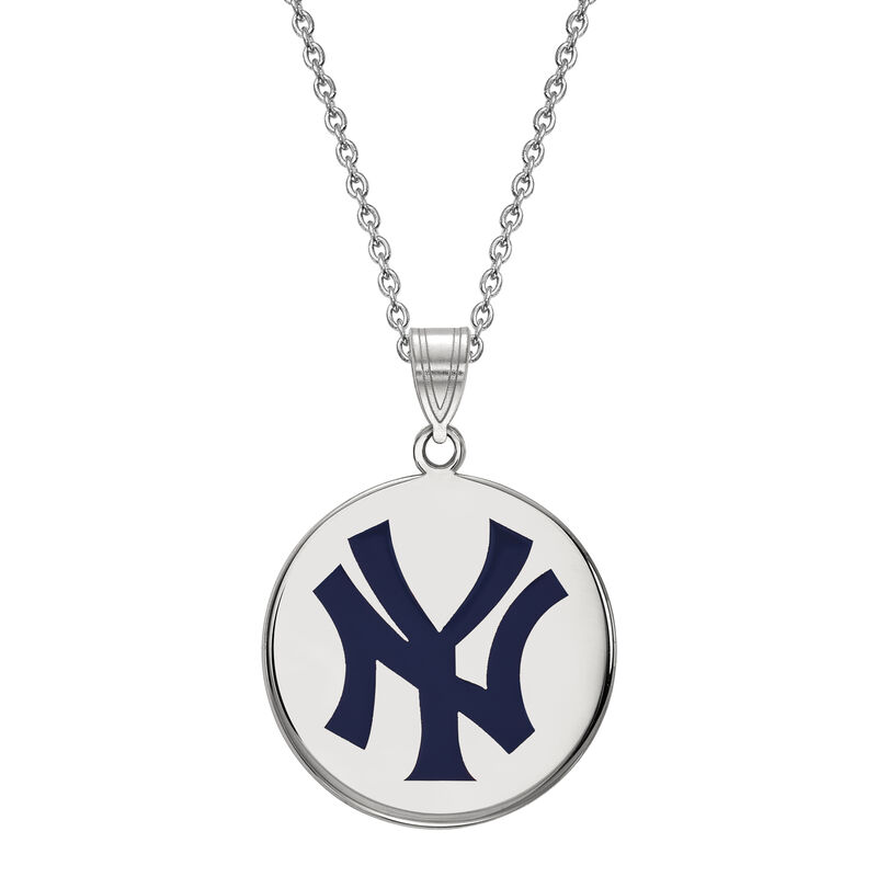 New York Yankees Large Disc Pendant in Sterling Silver image number null
