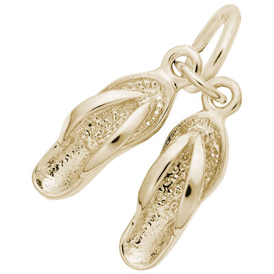 Sandals Charm in 14K Yellow Gold