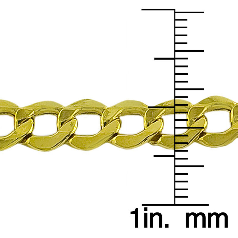 Curb Linked Bracelet in 10k Yellow Gold image number null