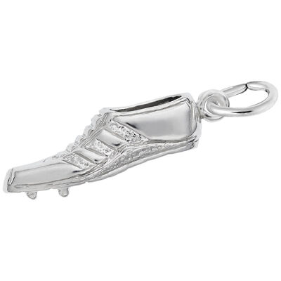 Track Shoe Charm in Sterling Silver