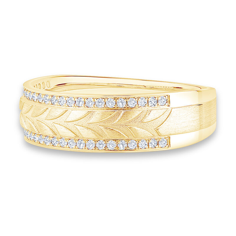 Men's 1/4ctw. Diamond & 10k Yellow Gold Wedding Ring image number null