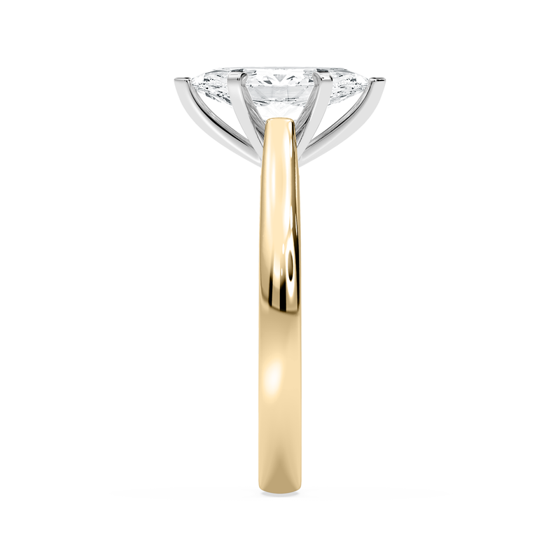 Marquise Lab Grown Diamond 1 1/2ctw. Cathedral Solitaire Engagement Ring in 14k Yellow Gold image number null