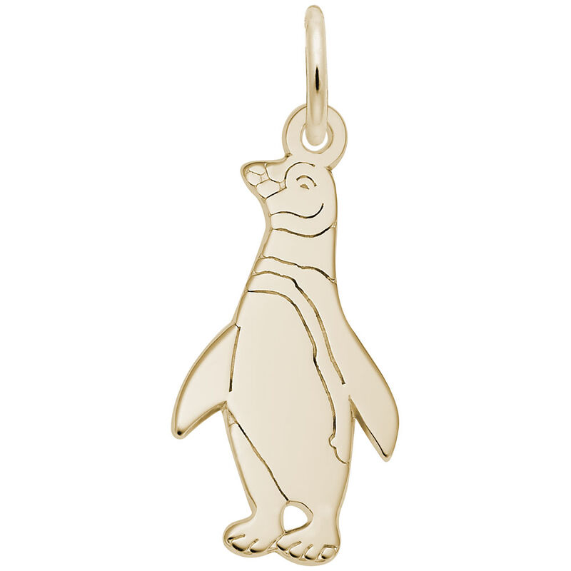 Penguin  Charm in 10k Yellow Gold image number null