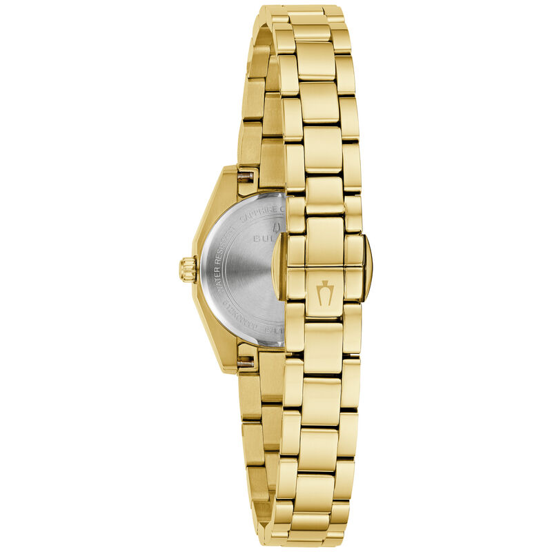 Bulova Ladies Modern Diamond Black Dial Rose Gold-Tone Stainless Steel 30mm Watch 97L187 image number null