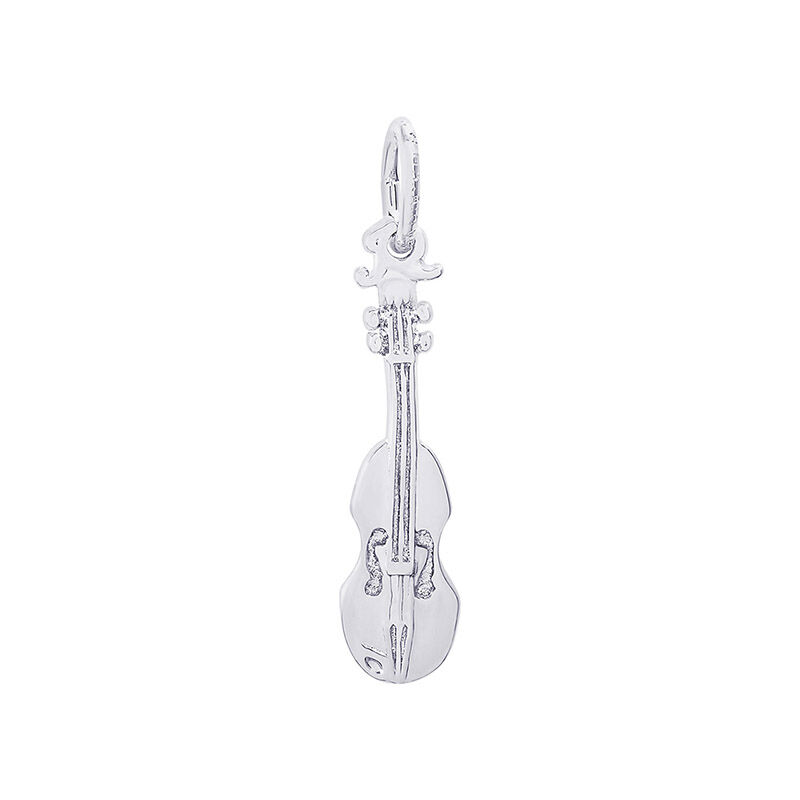 Violin Sterling Silver Charm image number null