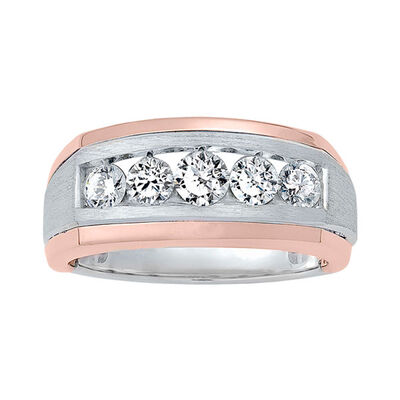IBGoodman 1ctw. Diamond Fashion Ring in White & Rose Gold