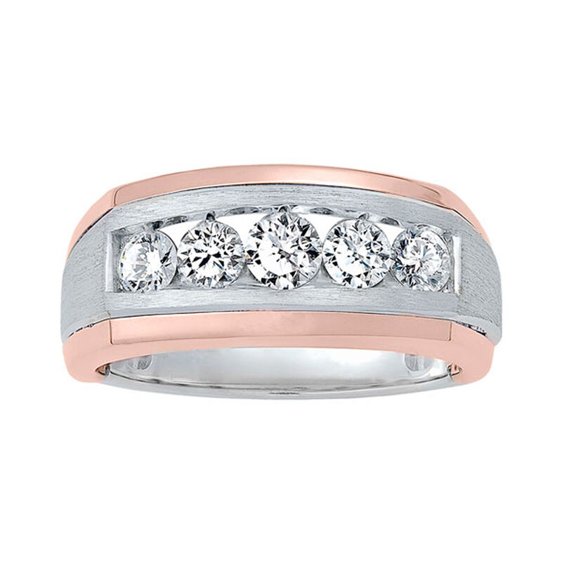 IBGoodman 1ctw. Diamond Fashion Ring in White & Rose Gold image number null