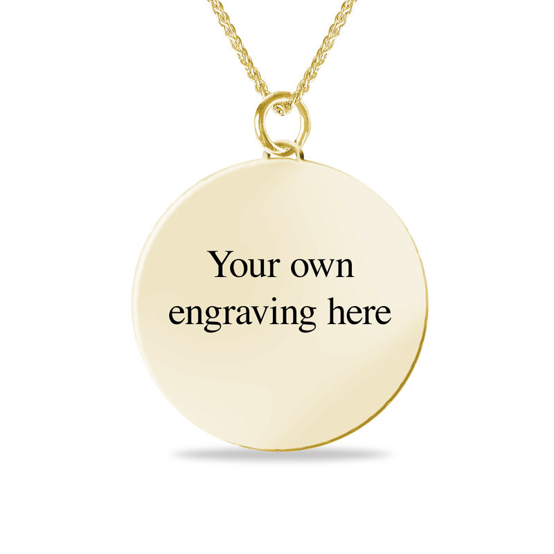 Cuban Link Edge Photo Pendant in 10k Yellow Gold image number null