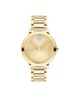 Movado Bold Ladies Yellow Gold Ion Plated Stainless Steel Evolution 2.0 Watch 3601106