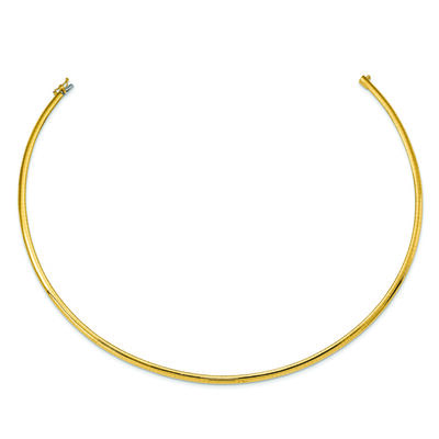 Domed Omega 16" Chain 4mm in 14k Yellow Gold