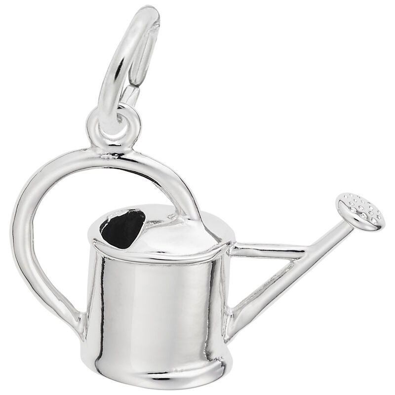 Watering Can Charm in 14K White Gold image number null