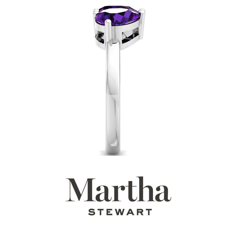 Martha Stewart Amethyst Two Stone Ring in Sterling Silver image number null