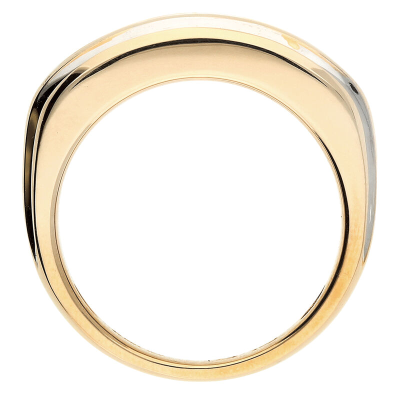 Men's Round-Cut 1ctw. Diamond Ring in 14k White & Yellow Gold image number null