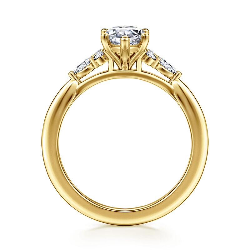 Gabriel & Co. Marquise Six Prong Multi Stone 14k Yellow Gold Diamond Ring Setting ER16855M5Y44JJ image number null