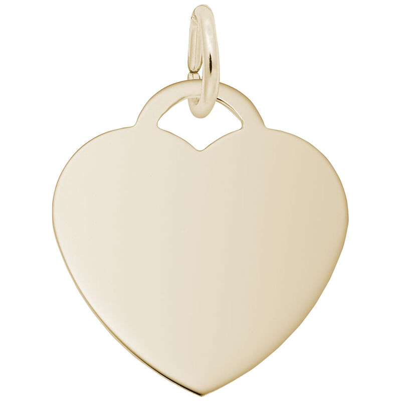 Medium Heart Charm in 14K Yellow Gold image number null