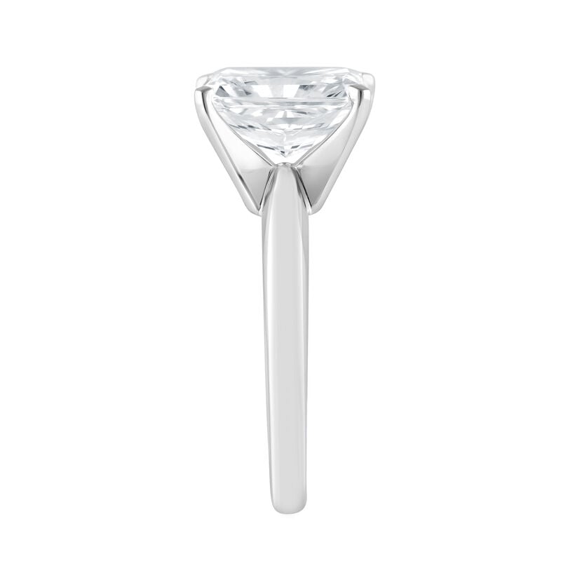 Radiant Lab Grown Diamond 3 1/2ctw. Solitaire Engagement Ring in 14k White Gold image number null