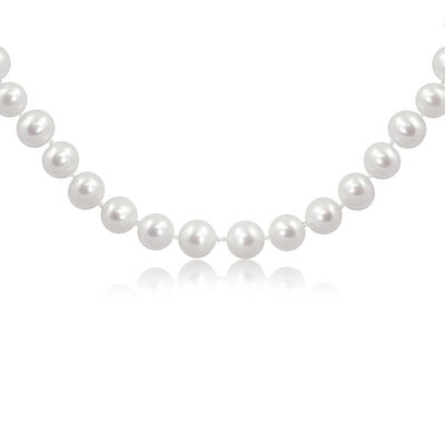 Freshwater 7-7.5mm Pearl Strand with 14k Yellow Gold Clasp