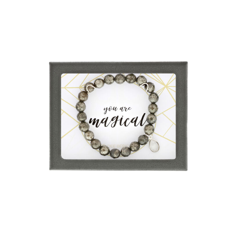 "You are Magical" Pyrite Bracelet in Sterling Silver image number null