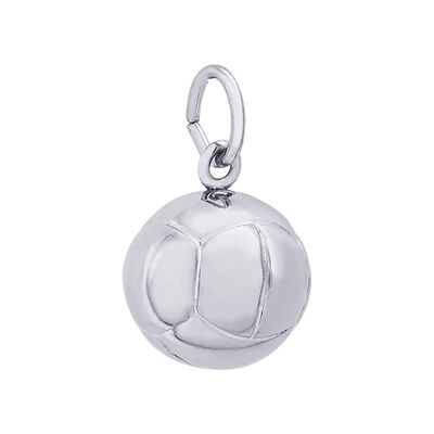 Volleyball Sterling Silver Charm