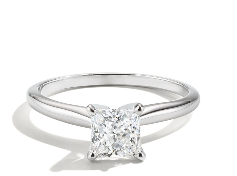 Princess-Cut Lab Grown 1 1/2ctw. Diamond Solitaire Engagement Ring in 14k White Gold image number null