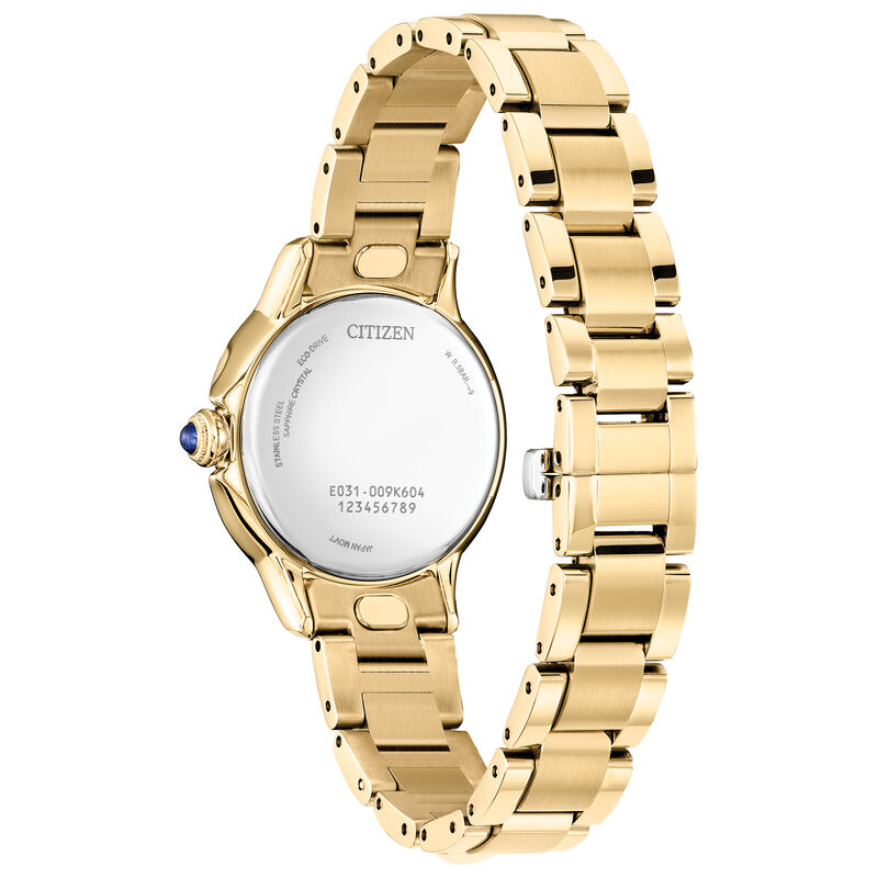 Citizen Ladies' Ceci White Roman Dial Gold-Tone Bracelet 32mm Watch EM1162-52A image number null