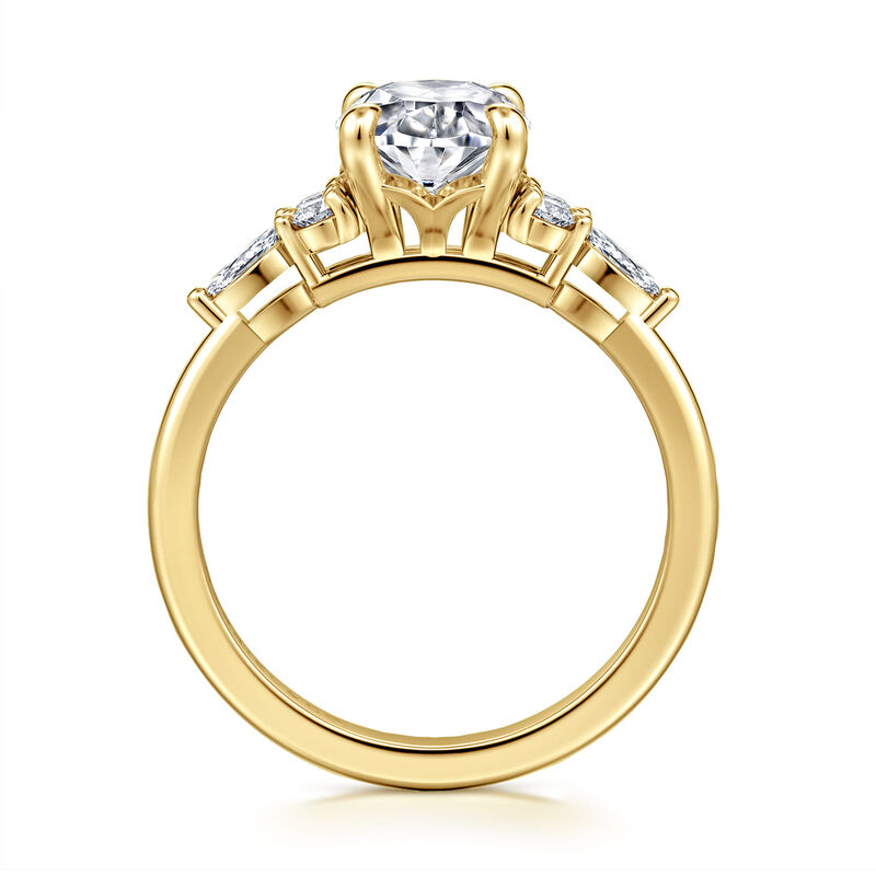 Gabriel & Co. "Avah" Marquise and Round Accent 14k Yellow Gold Diamond Ring Setting ER16125O8Y44JJ image number null