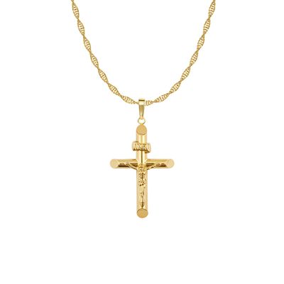 Crucifix Pendant in 14k Yellow Gold