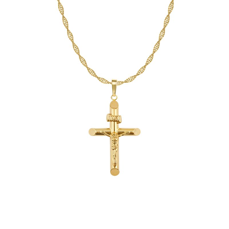Crucifix Pendant in 14k Yellow Gold image number null