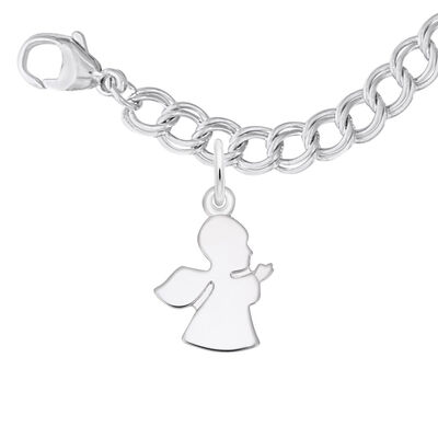 Prayer Angel Charm Bracelet Set in Sterling Silver