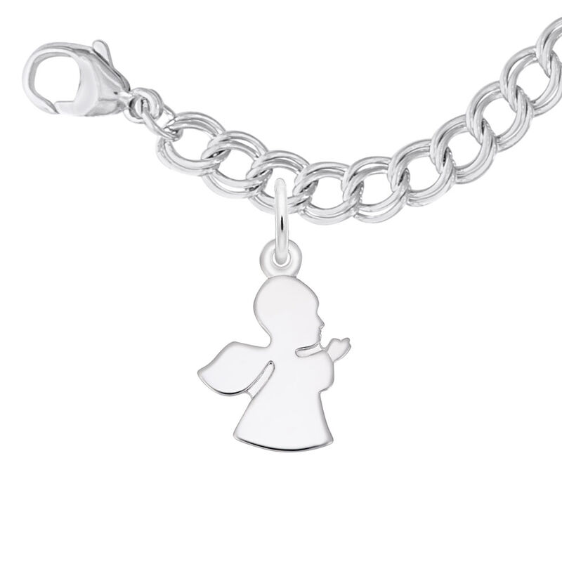 Prayer Angel Charm Bracelet Set in Sterling Silver image number null