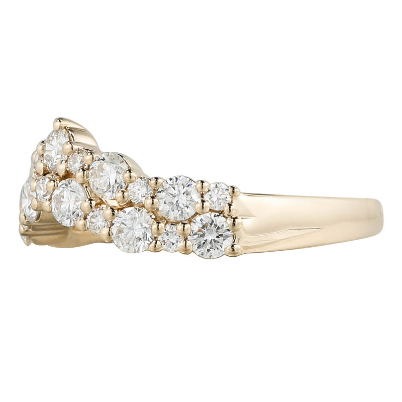 Diamond 1/10ctw. Contour & 14k Yellow Gold Anniversary Ring image number null