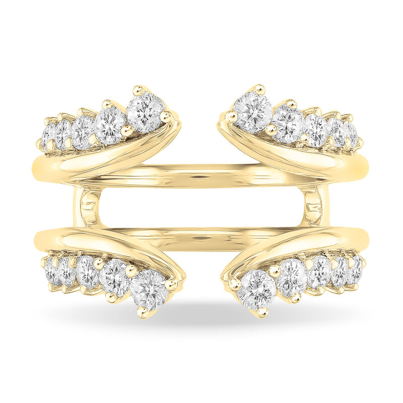 Brilliant-Cut 3/4ctw. Diamond Double Row Open Insert Band in 14k Yellow Gold image number null