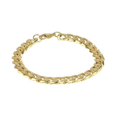 Men's 10mm Bracelet in Gold Plated Stainless Steel