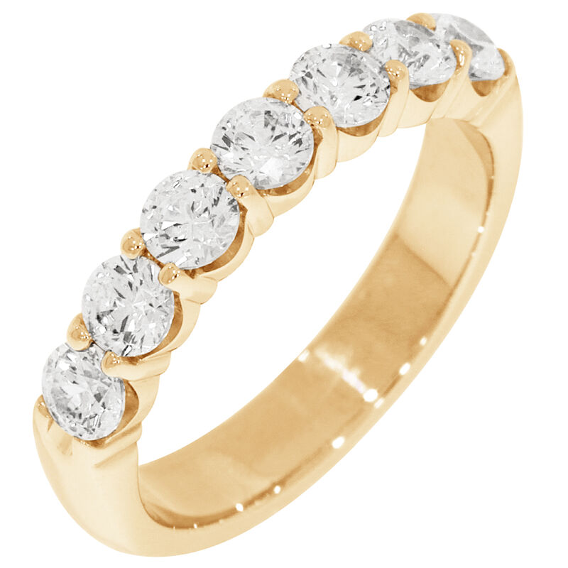 Ladies' 7-Stone 1ctw. Diamond Wedding Band in 14K Yellow Gold (GH, SI) image number null