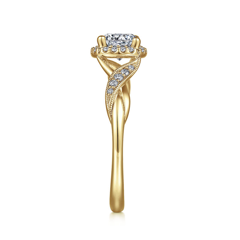 Gabriel & Co. "Shae" Vintage Halo 14k Yellow Gold Diamond Ring Setting ER11828R3Y44JJ image number null
