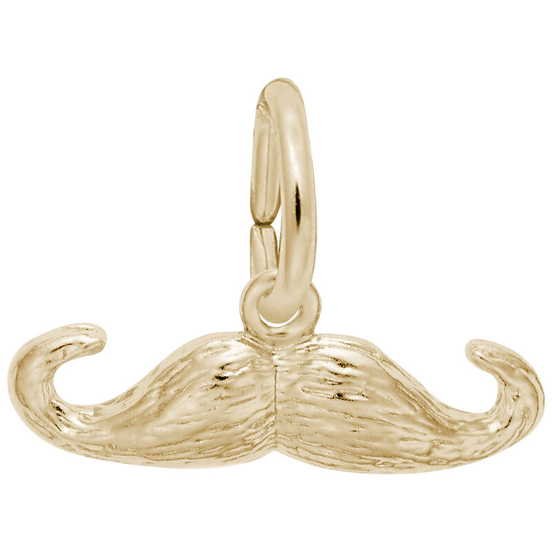 Moustache Charm in 14K Yellow Gold image number null