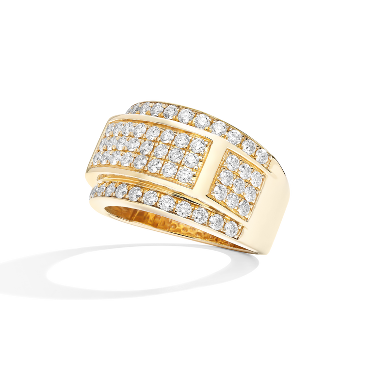 Men's Lab Grown 2 1/10ct. Diamond Ring in 14k Yellow Gold image number null