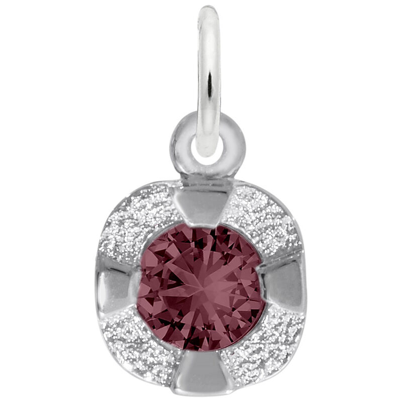 June Birthstone Petite Charm in Sterling Silver image number null
