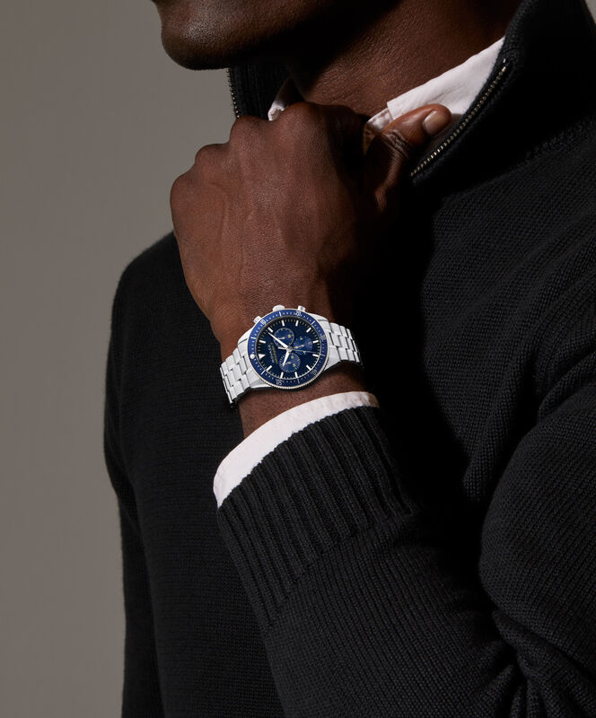 Movado Heritage Calendoplan Chronograph Watch Blue Dial 3650124 image number null