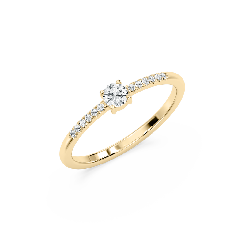 Lab Grown Diamond Promise Ring in 10k Yellow Gold image number null