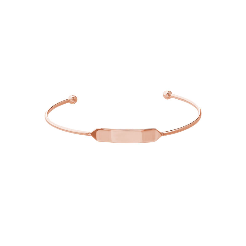 ID Cuff Bangle in 14k Rose Gold image number null