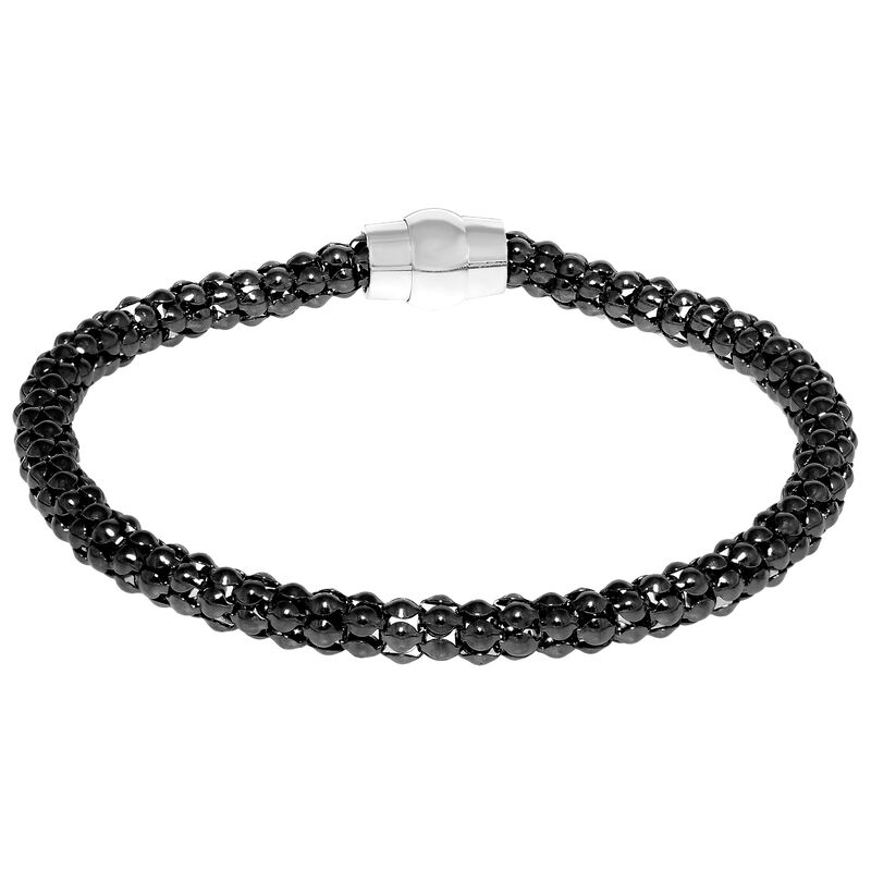 Men's Magnetic 5mm Bracelet in Black Plated Stainless Steel  image number null