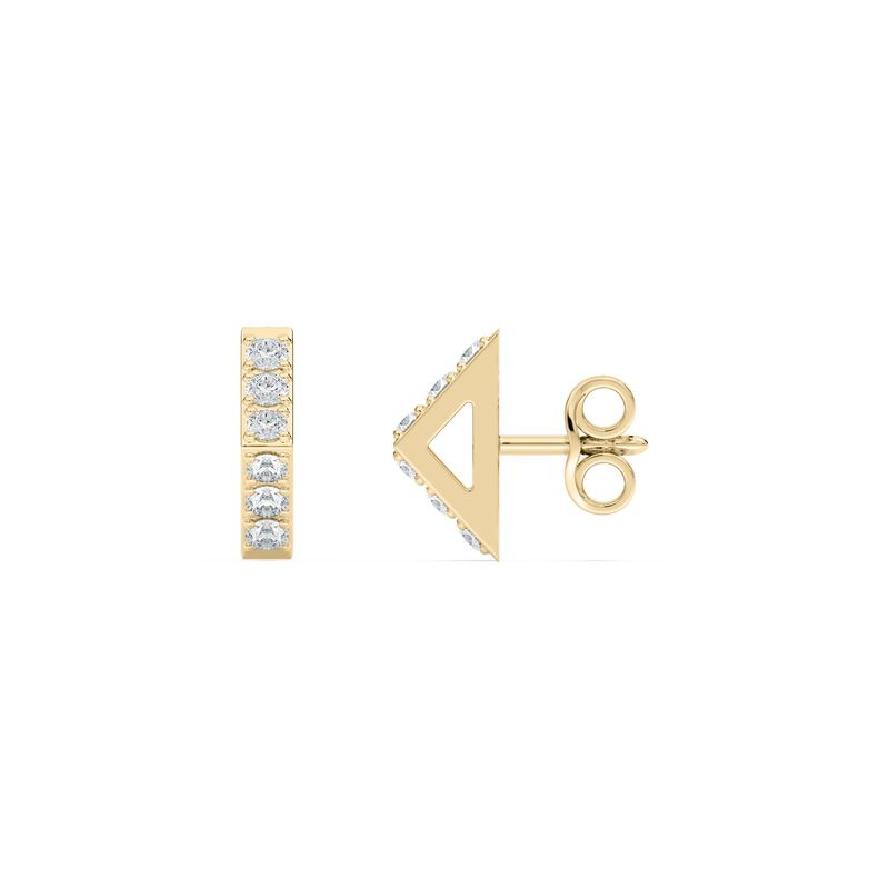 Lab Grown Diamond Earrings in 10k Yellow Gold image number null