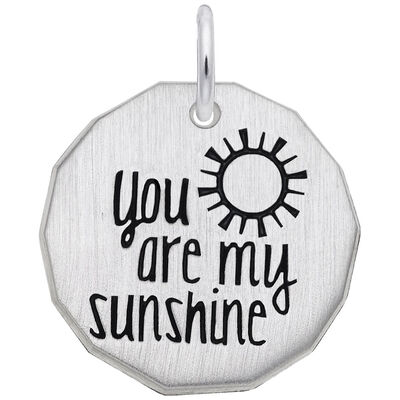  You Are My Sunshine Charm in Sterling Silver