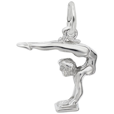 Gymnast Charm in Sterling Silver