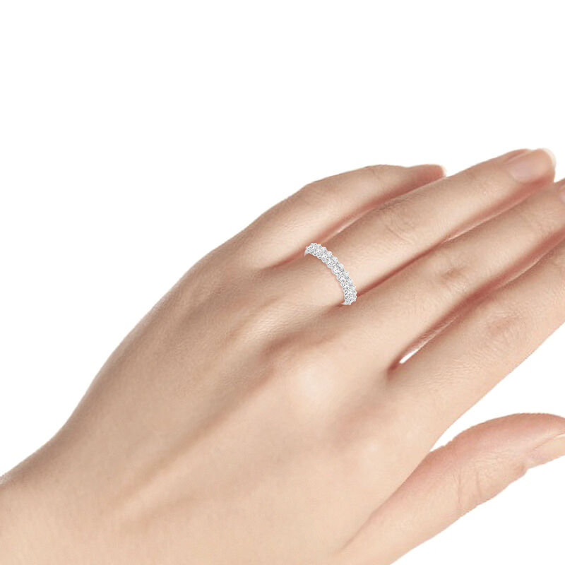 Lab Grown Diamond 1 1/8ctw. 14k White Gold Anniversary Ring image number null